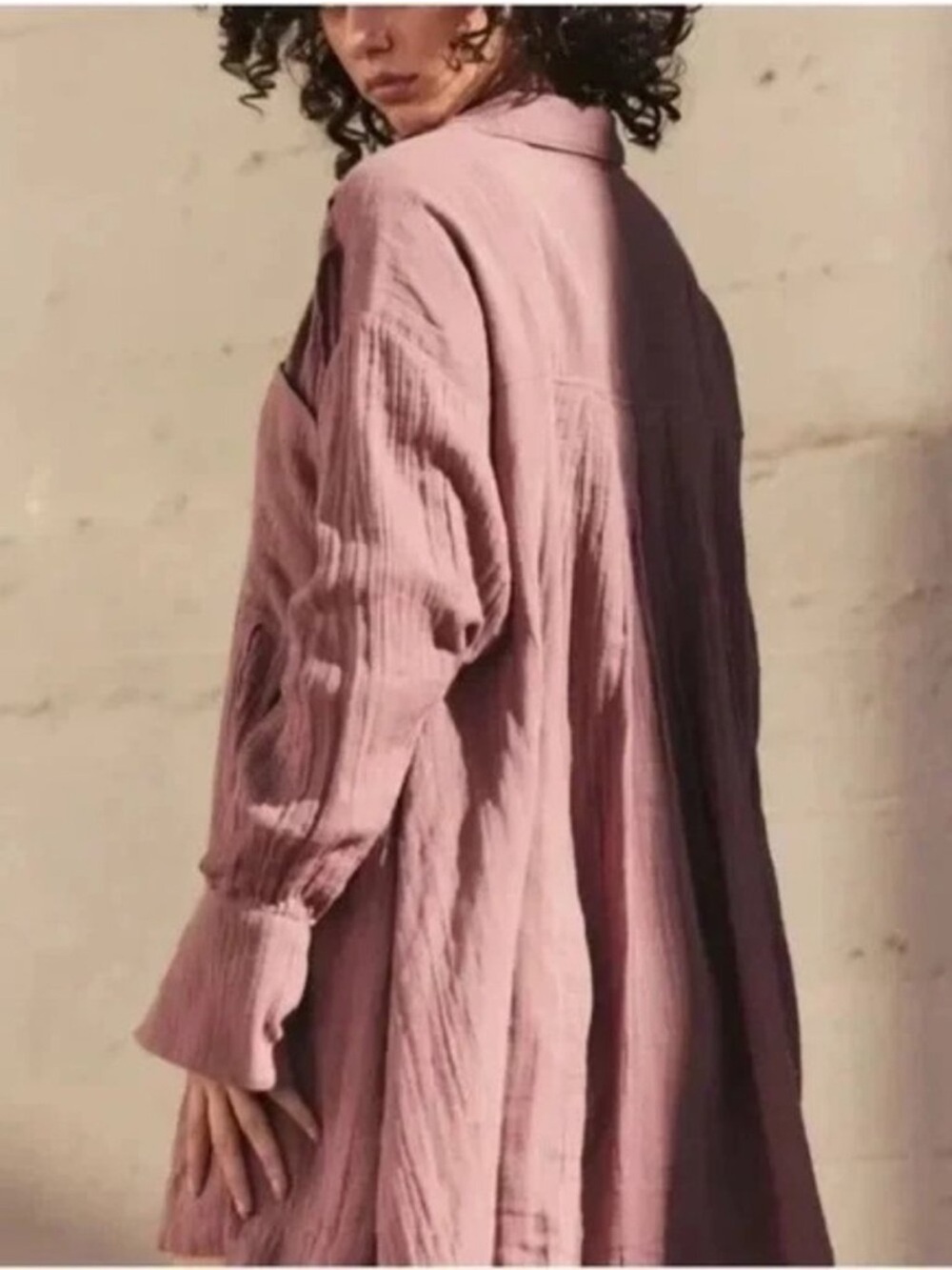 Free People The Voyager Shirtdress mauve gauze. Sz XS. NEW - Picture 3 of 6